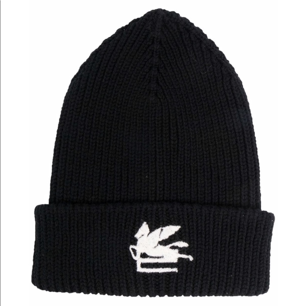 Etro logo patch beanie
